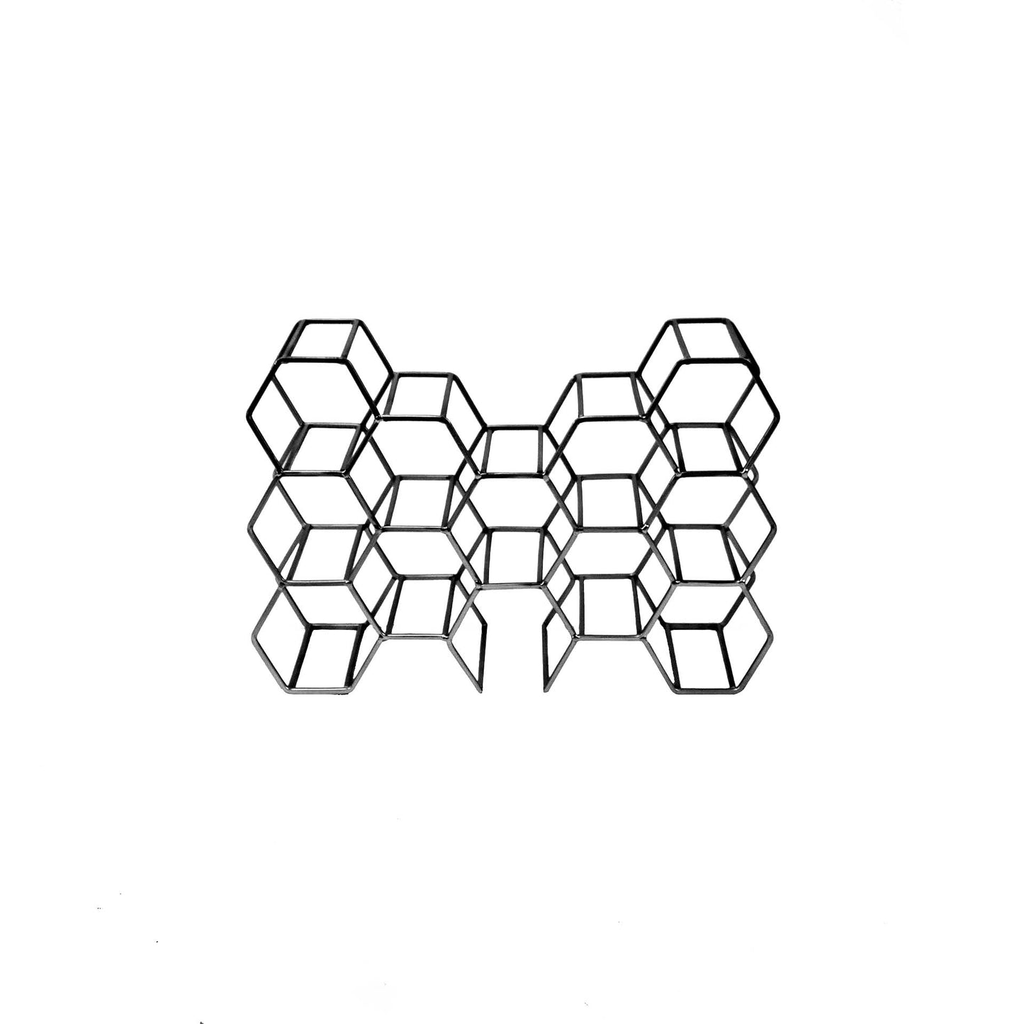 Wein Regal - Metall - Schwarz - 11 Flaschen - 44,5x15,5x29cm