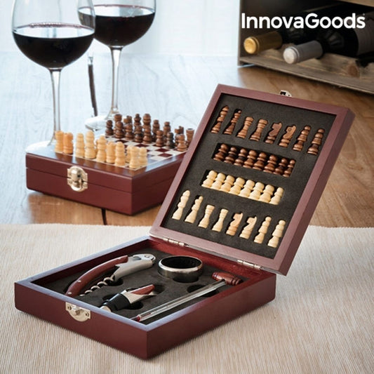 Wein Set mit Schachfiguren von InnovaGoods – 37-teilig