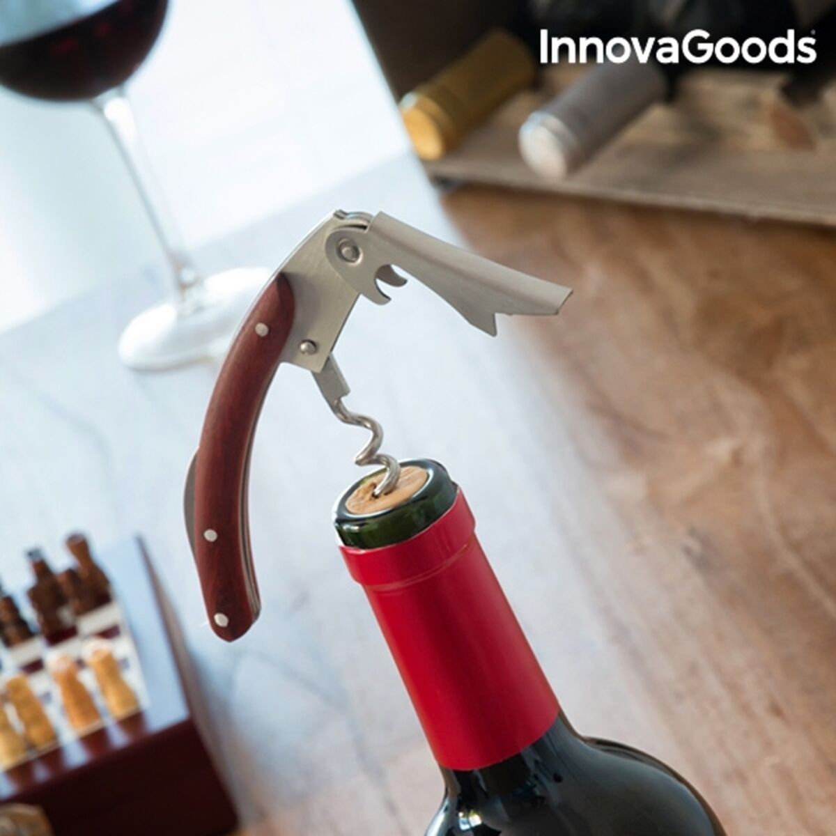 Wein Set mit Schachfiguren von InnovaGoods – 37-teilig