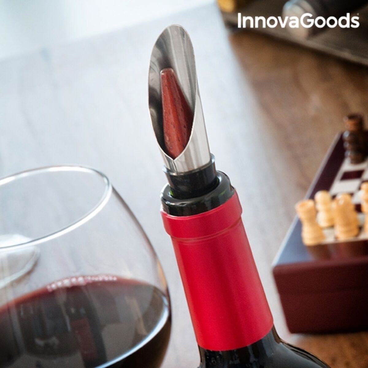 Wein Set mit Schachfiguren von InnovaGoods – 37-teilig